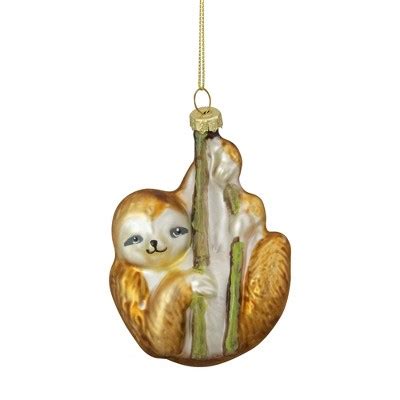 gold sloth ornament